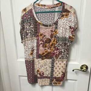 Floral Patchwork Women's Top